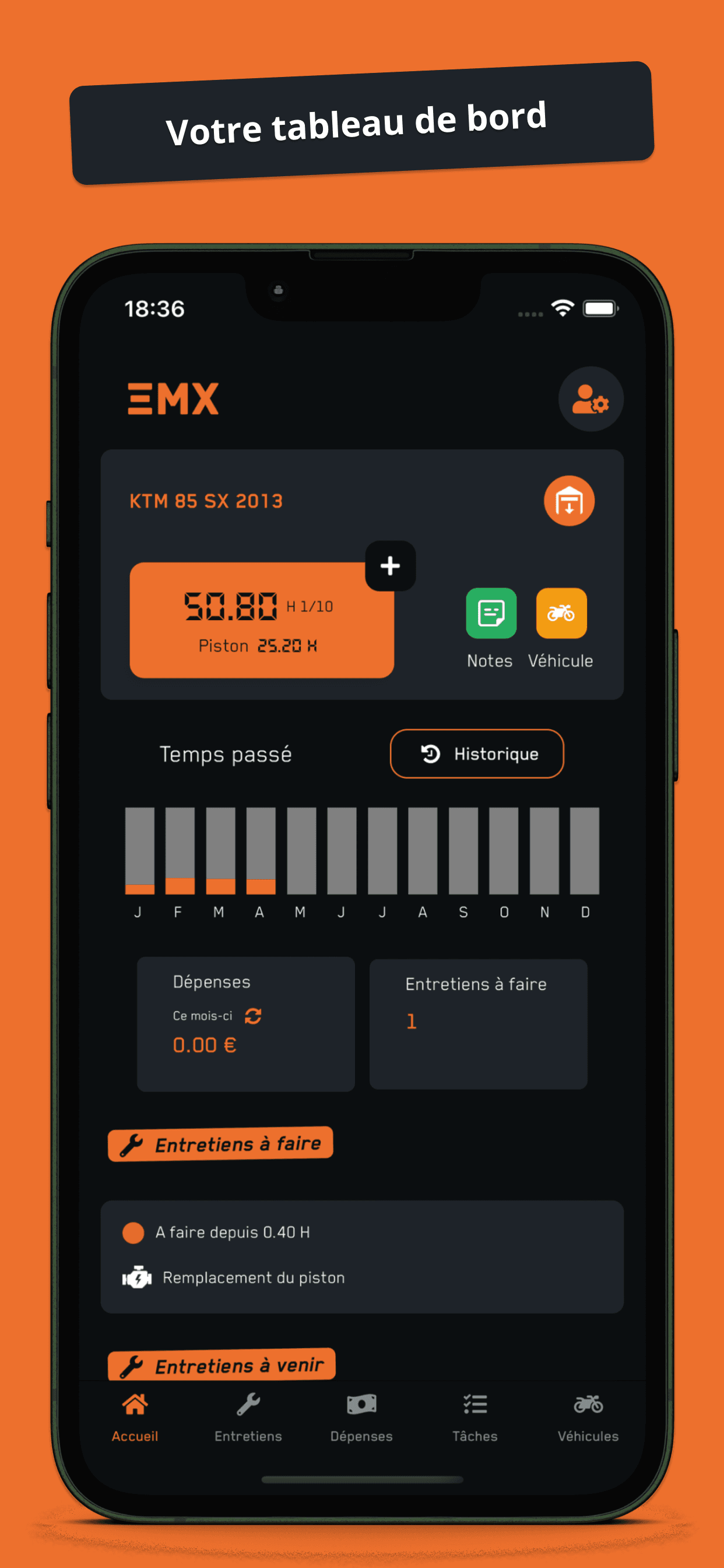L’application dédiée à l’entretien de votre motocross et enduro