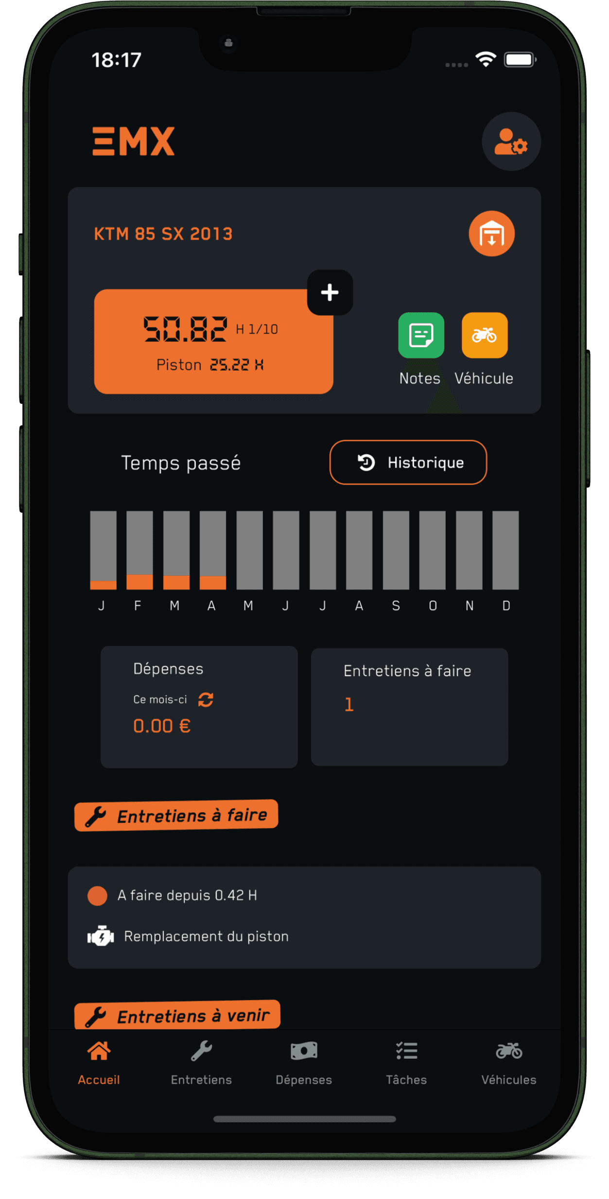 L'application dédiée à l’entretien de votre motocross