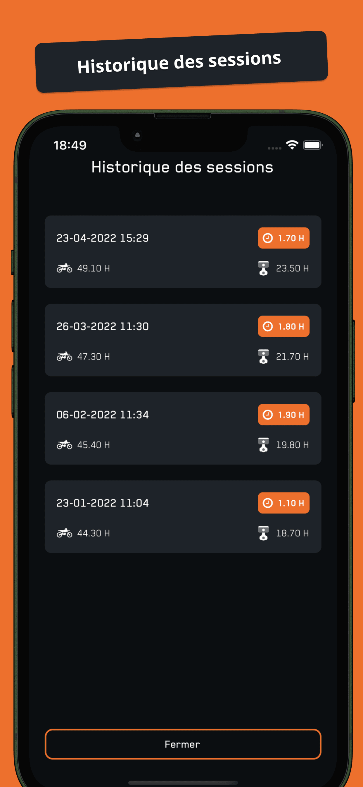 L’application dédiée à l’entretien de votre motocross et enduro