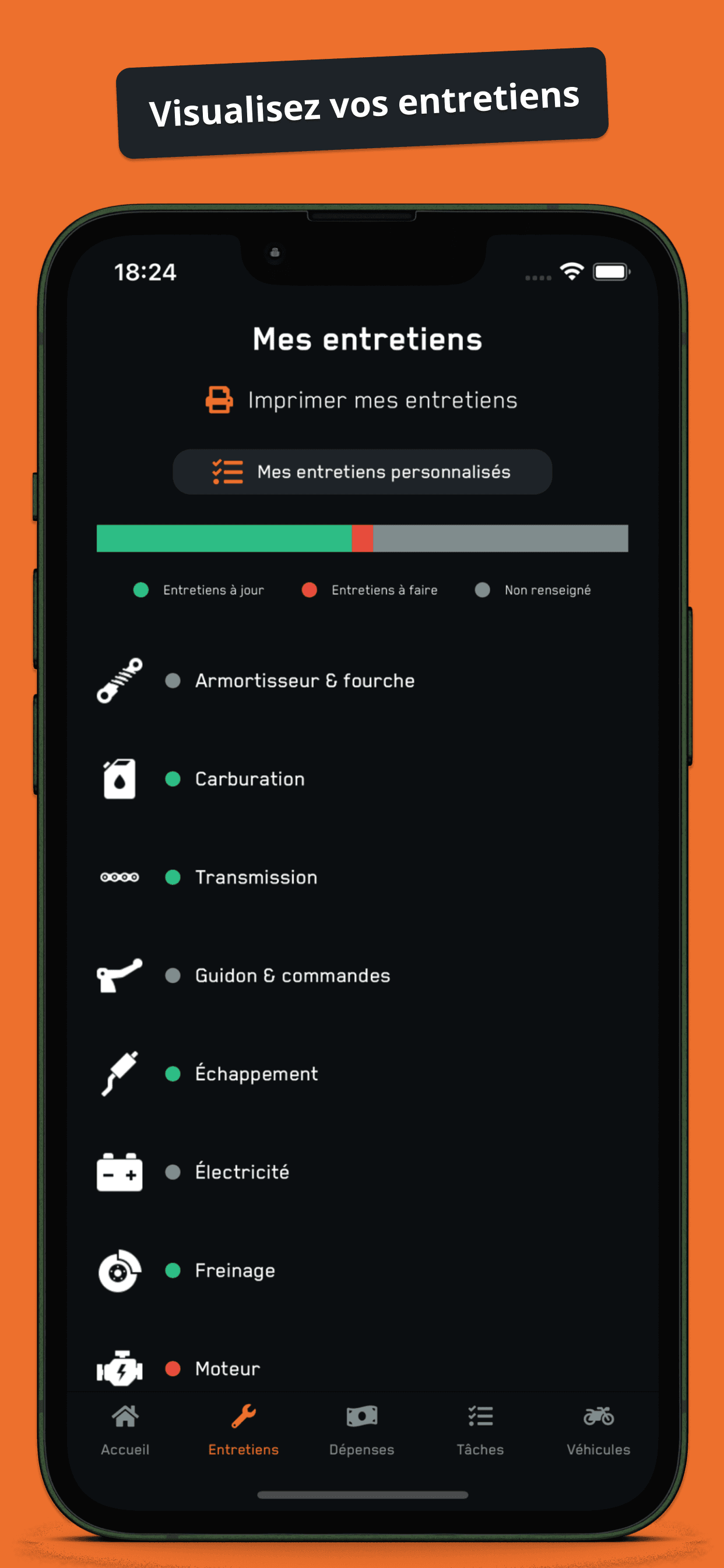 L’application dédiée à l’entretien de votre motocross et enduro
